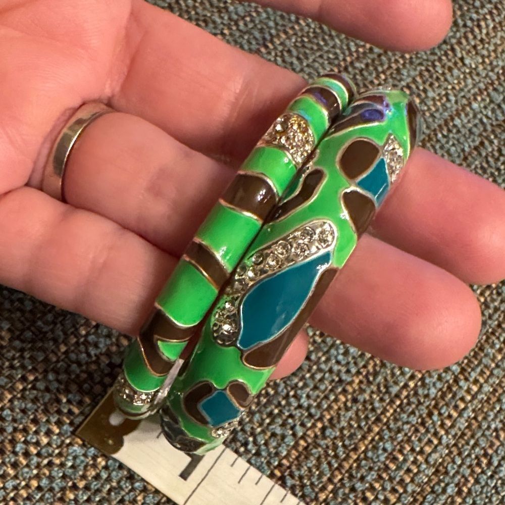 3021 NWOT Set of Two Sequin Enamel bracelets